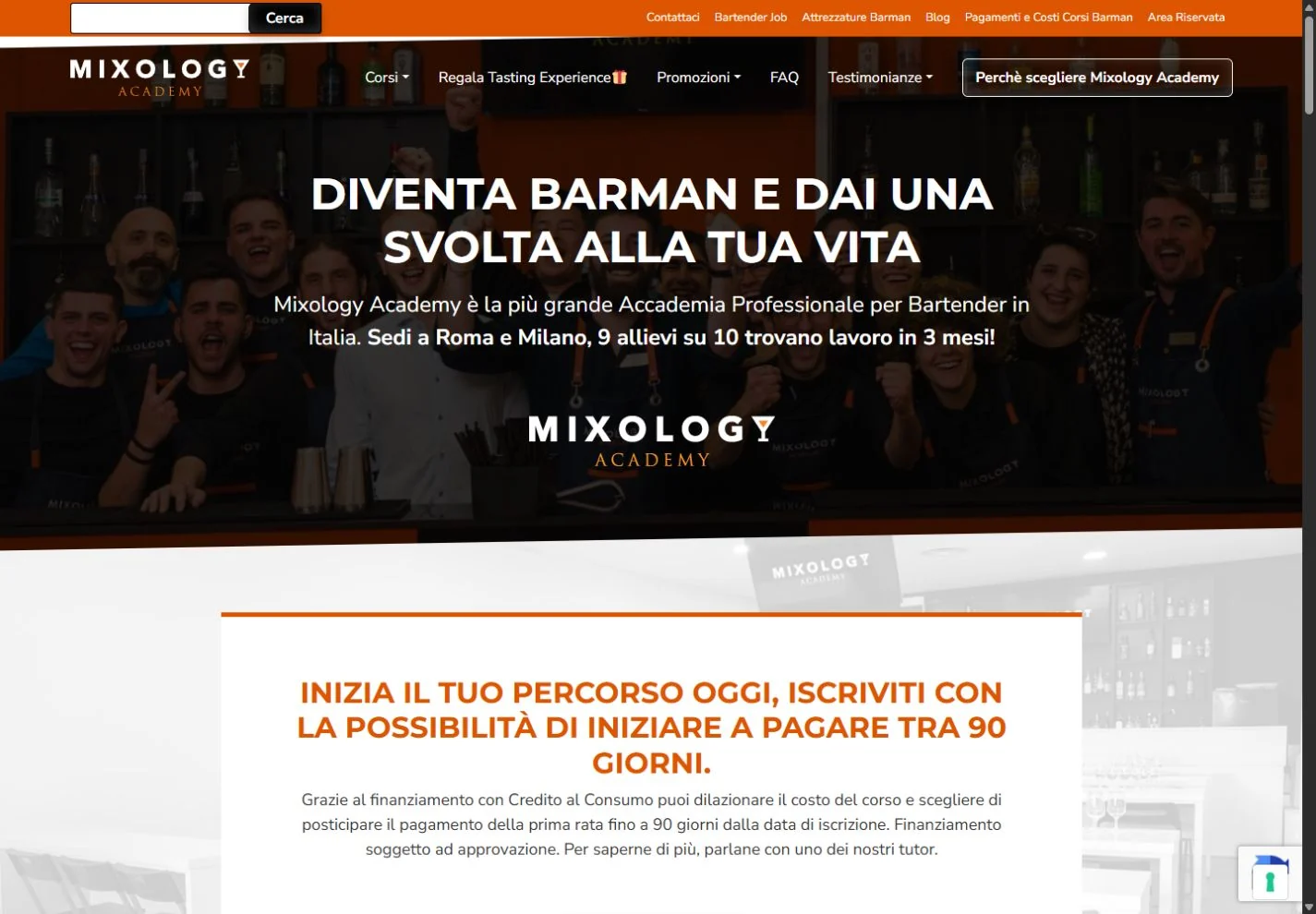 Homepage di Mixology Academy — corsiperbarman.it