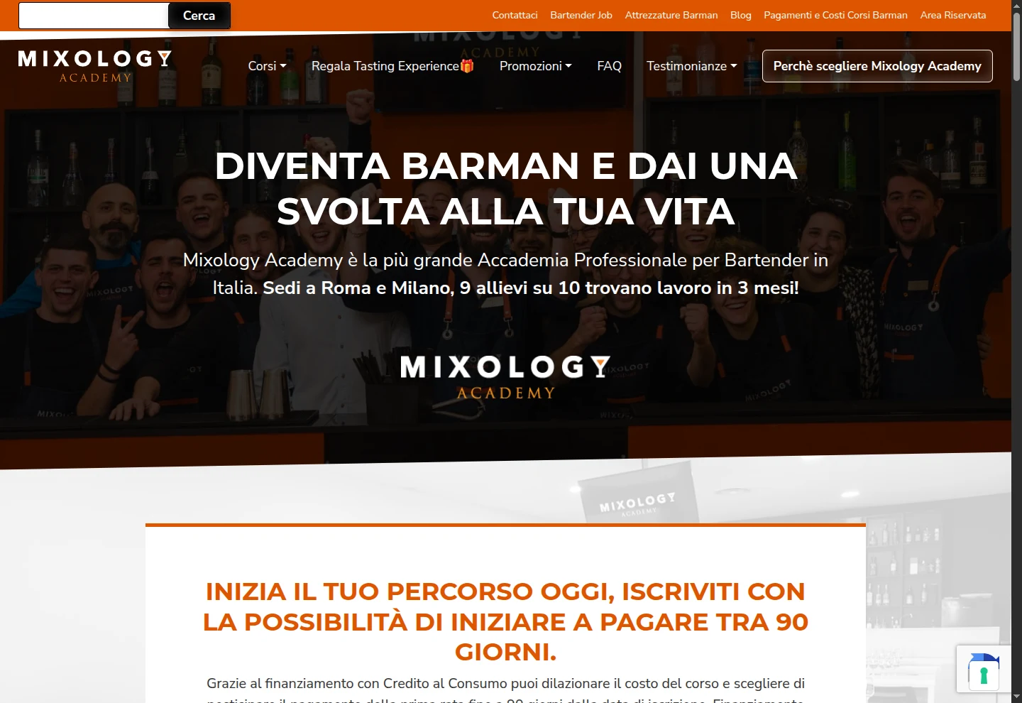 Homepage di Mixology Academy — corsiperbarman.it